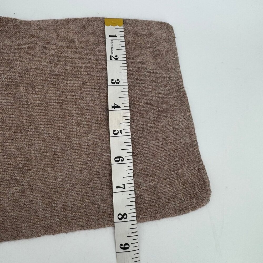Lambswool and Angora Beige Scarf - Picture 4 of 4